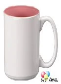 Skodelica za sublimacijo - znotraj obarvana PINK